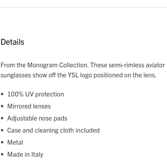 Saint Laurent YSL Monogram 59 mm Aviator sunglasses - Picture 14 of 15